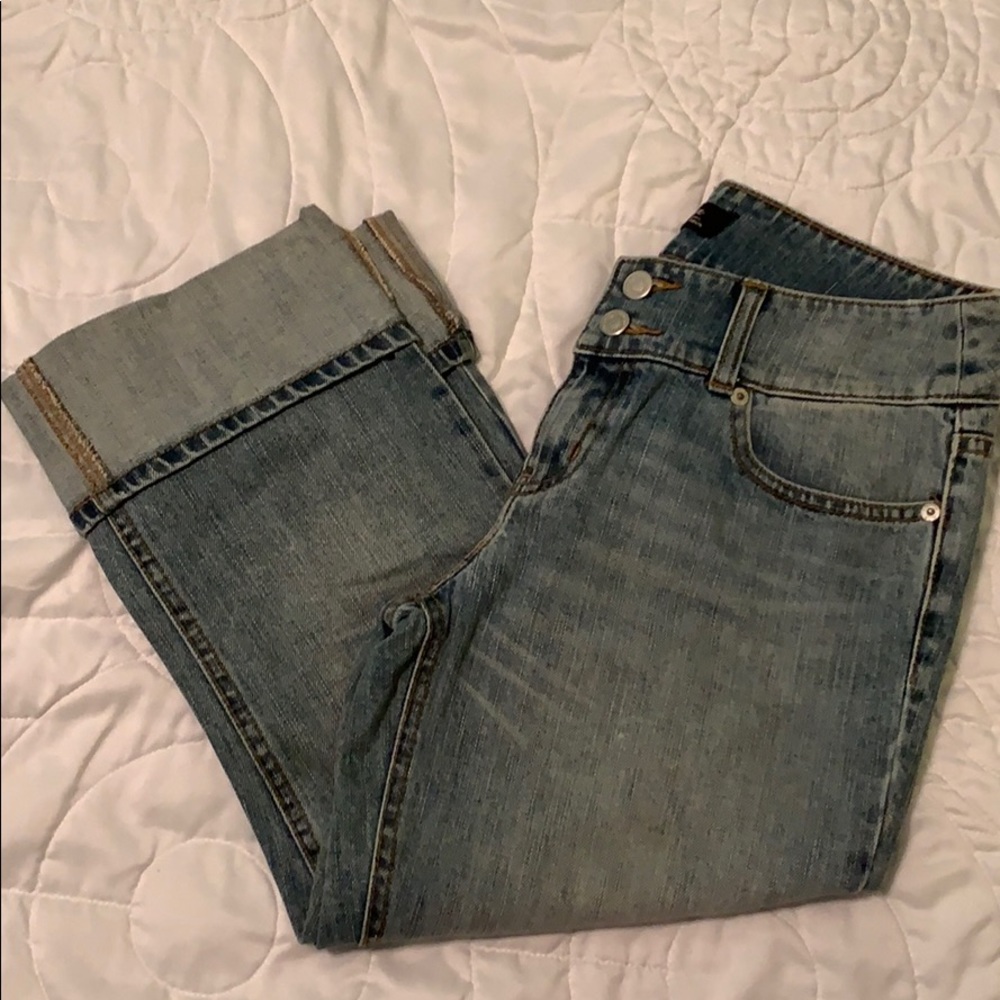 Size 4 Double Button Jean Capris - image 1